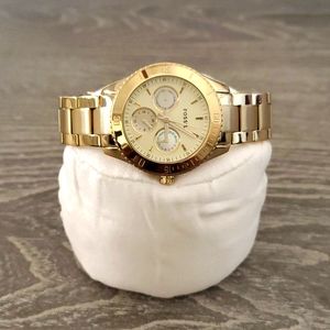 Gold Fossil Watch